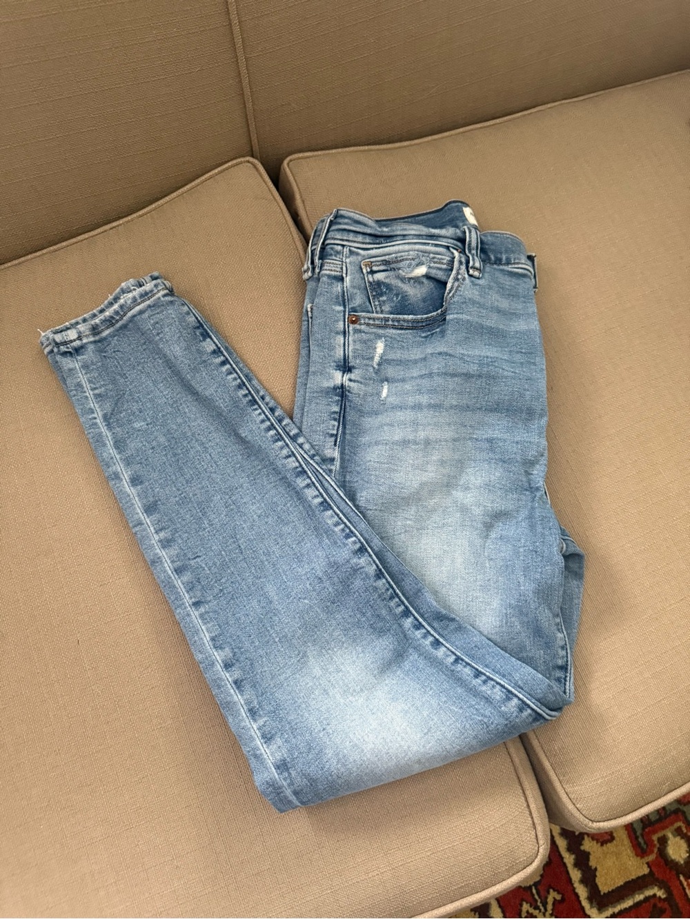 Two pairs Abercrombie & Fitch super skinny ankle high rise.